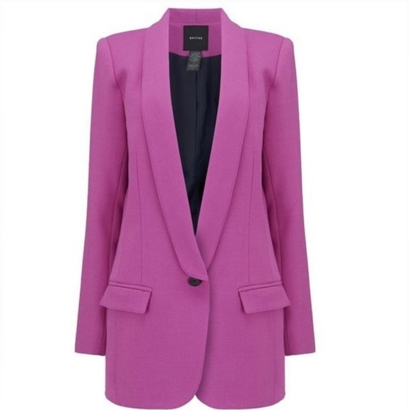 Smythe Long Shawl Blazer in Purple Violet Pink - Picture 2 of 10